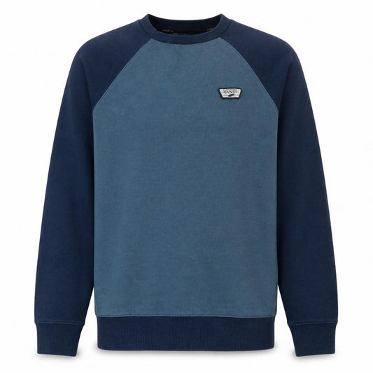 Front view of Vans Men's Blue XS Pullover Crew Neck Fleece Sweatshirt