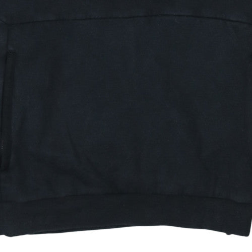 Emporio Armani EA7 Men's Black Pullover Hoodie Size L Fleece Logo