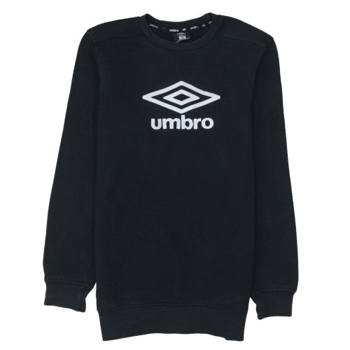 Umbro Men Black Small Crew Neck Pullover Sweatshirt