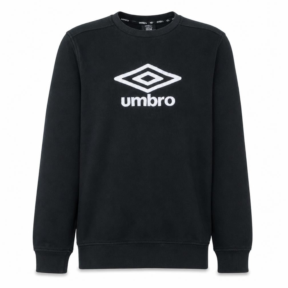 Front view of Umbro Men Black Small Crew Neck Pullover Sweatshirt