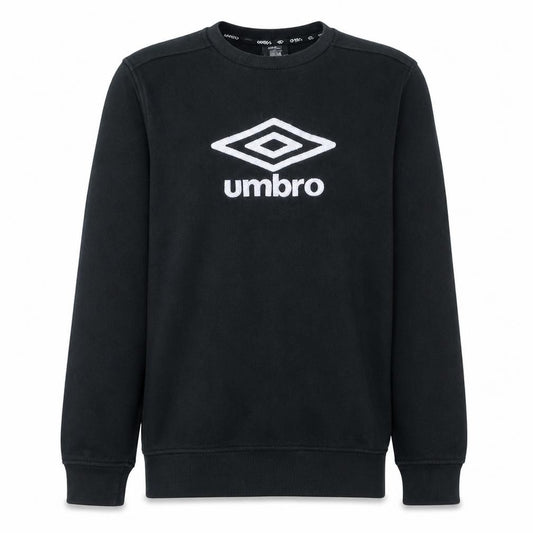 Front view of Umbro Men Black Small Crew Neck Pullover Sweatshirt