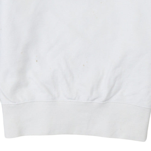 Champion Men's White Medium Pullover Sweatshirt Crew Neck Logo