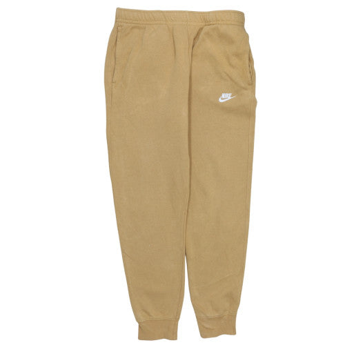 Nike Men's Beige Fleece Jogger Trousers M Regular Fit Activewear