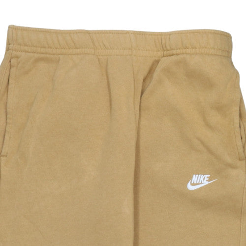 Nike Men's Beige Fleece Jogger Trousers M Regular Fit Activewear