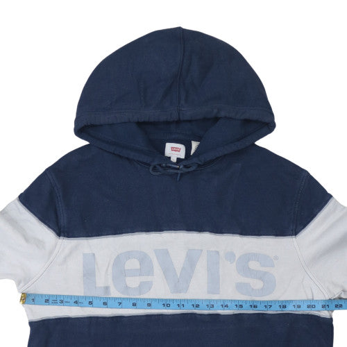 Levi's Men's Blue Hoodie L Pullover Cotton Logo Style