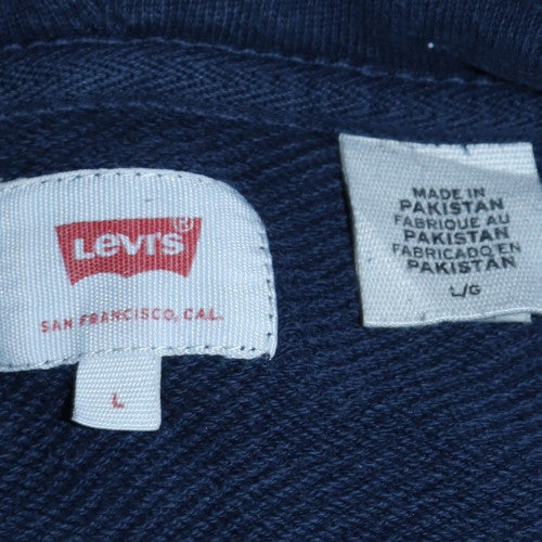 Levi's Men's Blue Hoodie L Pullover Cotton Logo Style