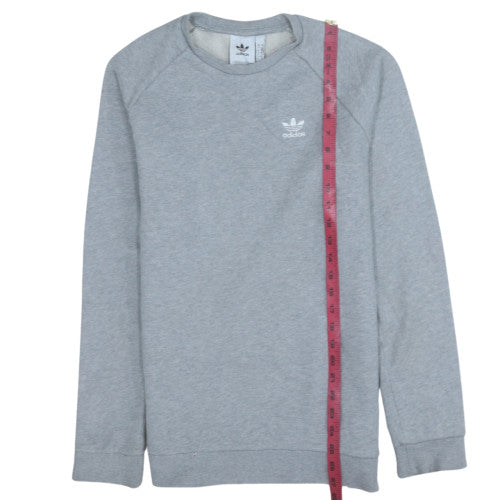 adidas Men's Grey Crew Neck Pullover Sweatshirt Size S
