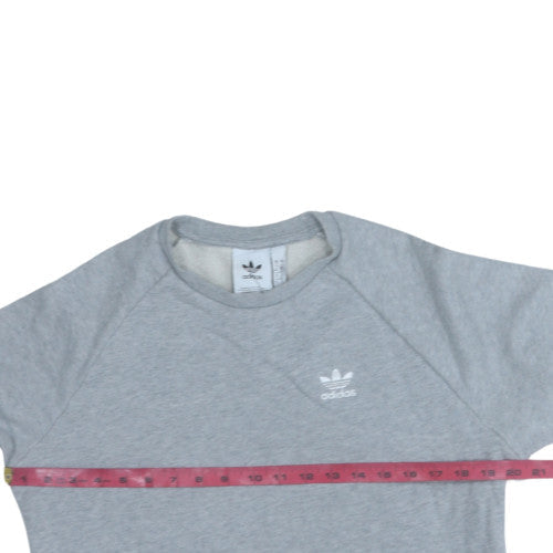 adidas Men's Grey Crew Neck Pullover Sweatshirt Size S