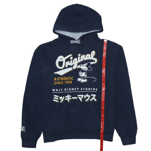 Disney Women Navy Blue Hooded Pullover Sweatshirt XL Mickey Mouse