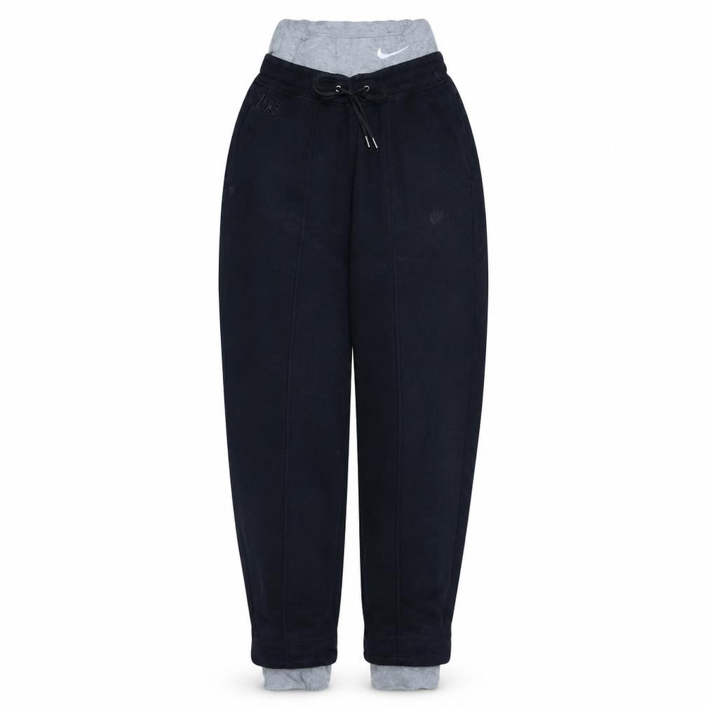 Front view of Nike women’s black xs jogger sweatpants fleece lined drawstring