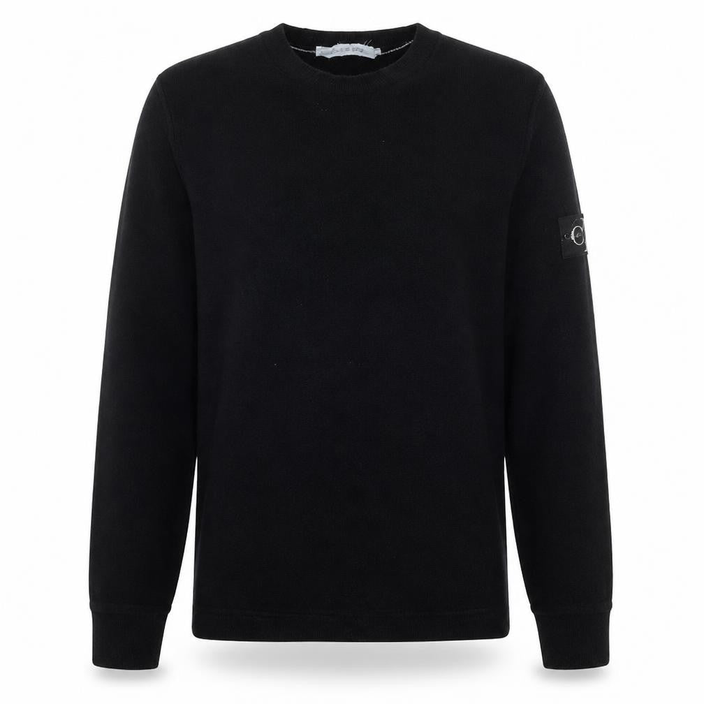 Calvin Klein Jeans Men's Black Cotton Crew Neck Jumper M