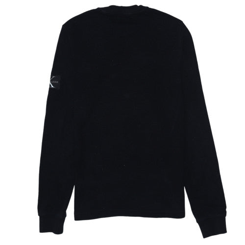 Calvin Klein Jeans Men's Black Cotton Crew Neck Jumper M