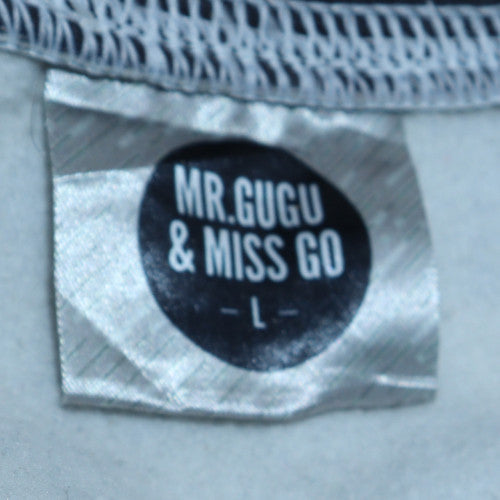Mr Gugu & Miss Go Mens Black L Graphic Panda Rainbow Sweatshirt