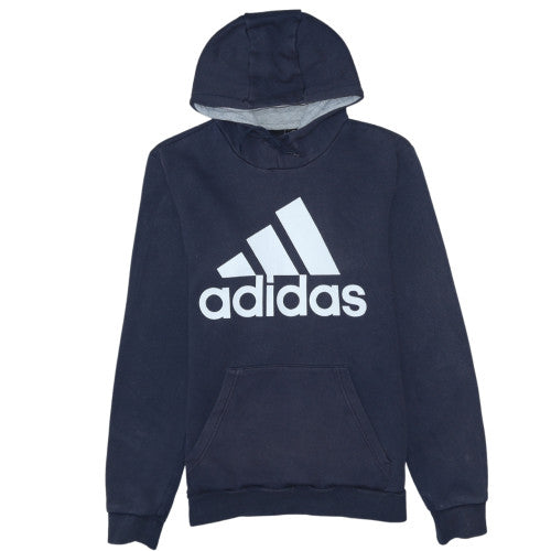 Adidas Men's Blue Pullover Hoodie Medium Graphic Sportswear