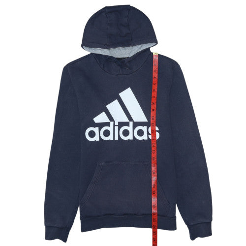 Adidas Men's Blue Pullover Hoodie Medium Graphic Sportswear