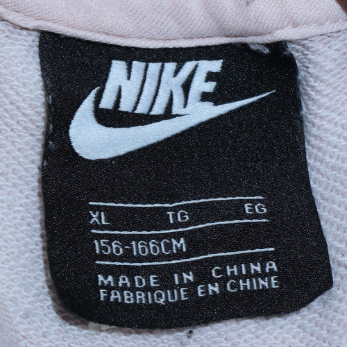 Nike Girls Pink Hoodie XL Logo Pullover Long Sleeve Casual Sweatshirt