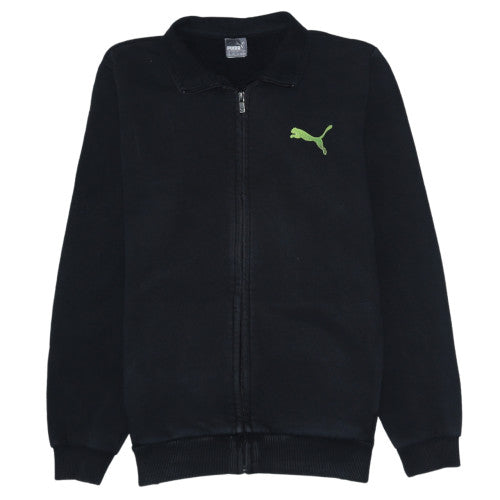 Puma Boys Black 13-14 Years Track Jacket Full Zip Fleece Activewear