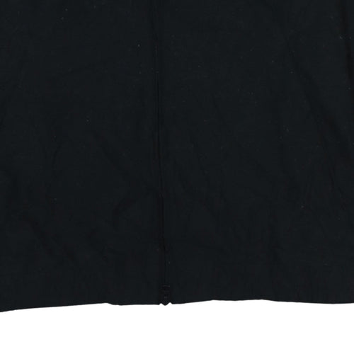 adidas Women Black 2XL Sports Full Zip Jacket Lightweight