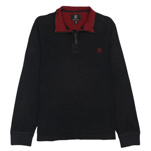 Timberland Men’s Black XL 1/4 Zip Henley Sweatshirt