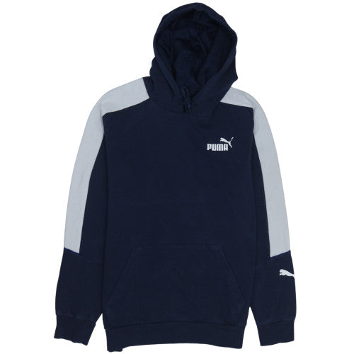 Puma Men's Blue Pullover Hoodie Medium Fleece Sportswear