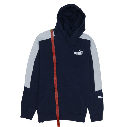 Puma Men's Blue Pullover Hoodie Medium Fleece Sportswear