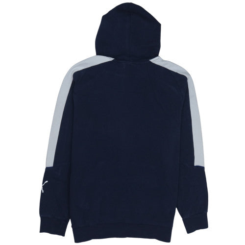 Puma Men's Blue Pullover Hoodie Medium Fleece Sportswear