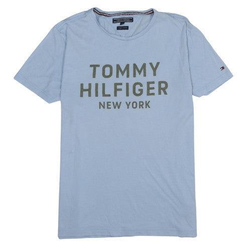Tommy Hilfiger Men's Blue Organic Cotton Crew Neck T-Shirt M