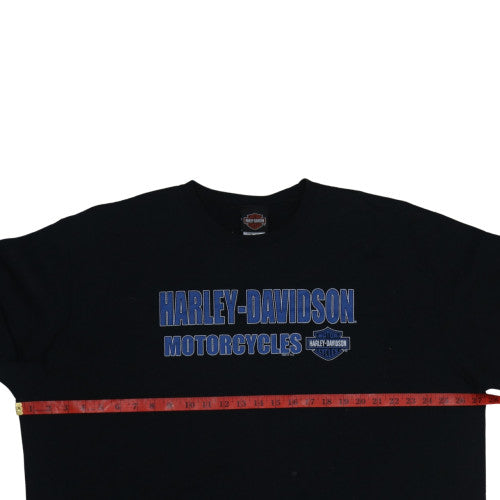 Harley-Davidson Men's Black Pullover Sweatshirt L Embroidered Logo