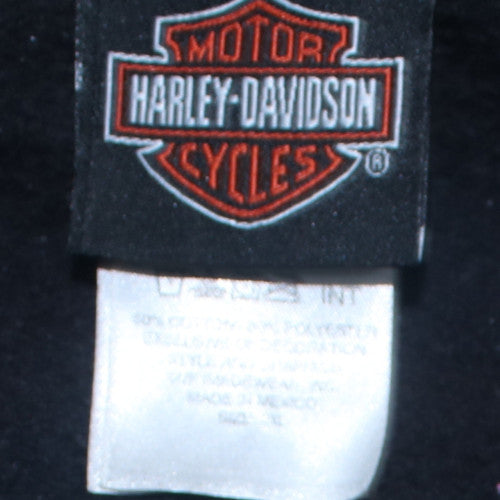 Harley-Davidson Men's Black Pullover Sweatshirt L Embroidered Logo