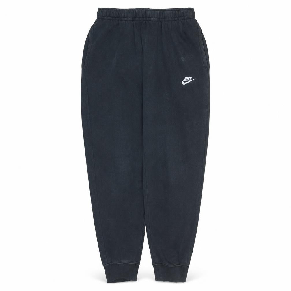 Front view of Nike Men's Black Fleece Jogger Sweatpants Medium Elastic Waist
