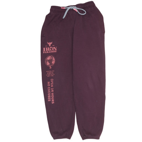 Under Armour Women Brown Jogger Trousers L Fleece Sweatpants
