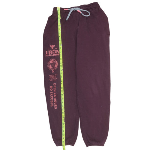 Under Armour Women Brown Jogger Trousers L Fleece Sweatpants