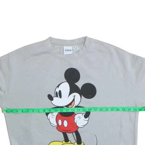 Disney Women Grey Mickey Mouse Pullover Sweatshirt Size L