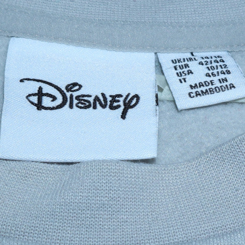 Disney Women Grey Mickey Mouse Pullover Sweatshirt Size L