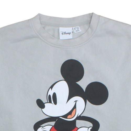 Disney Women Grey Mickey Mouse Pullover Sweatshirt Size L