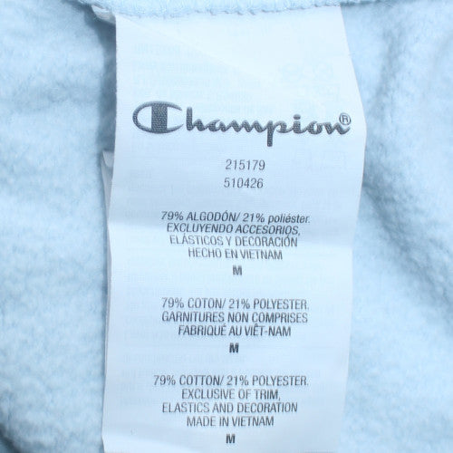 Champion Women’s Light Blue Pullover Hoodie Medium Cotton Blend