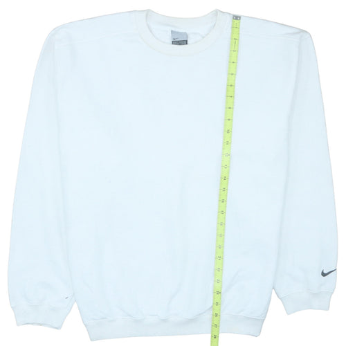 Nike Men's White XL Crew Neck Fleece Sweatshirt Pullover