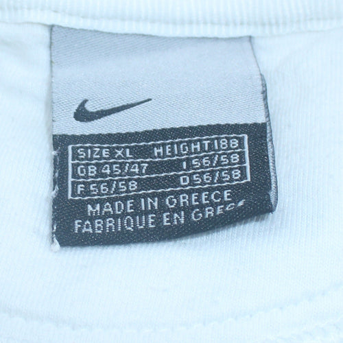 Nike Men's White XL Crew Neck Fleece Sweatshirt Pullover