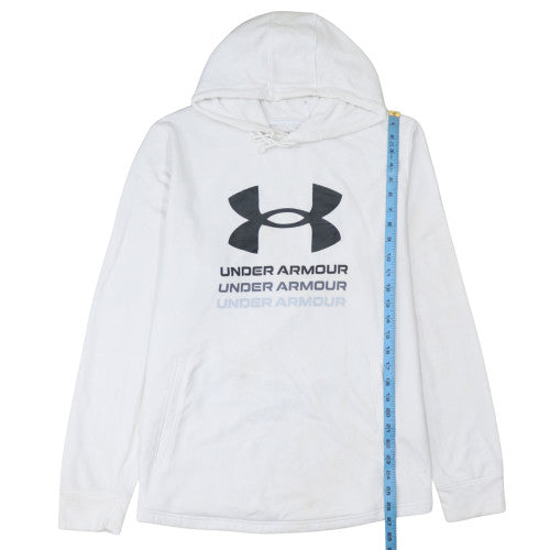 Under Armour Men's White XL Hooded Basic Jacket with Logo