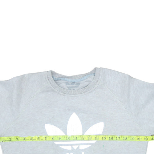 Adidas Women Grey Sweatshirt XXL Pullover Crew Neck Long Sleeve