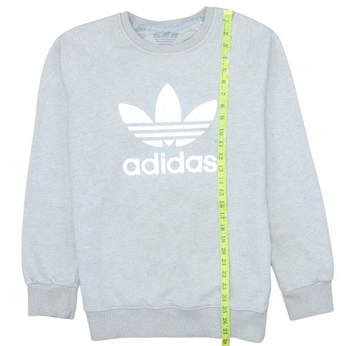 Adidas Women Grey Sweatshirt XXL Pullover Crew Neck Long Sleeve