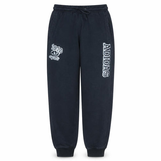 Front view of Adidas men’s black jogger sweatpants, size S, fleece tapered activewear