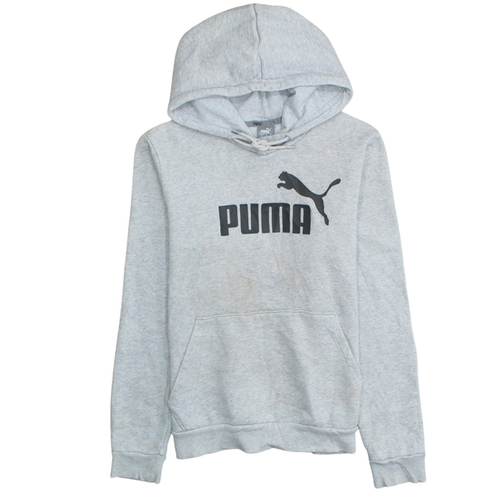 Puma Womens Grey Size 12 Pullover Hoodie Sweatshirt