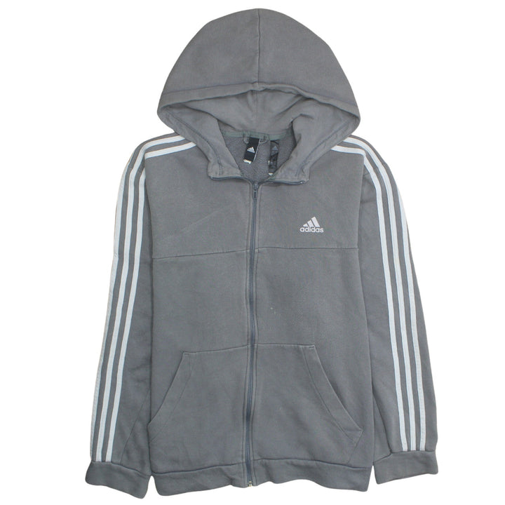 Adidas Mens Grey Full Zip Fleece Hoodie Size L