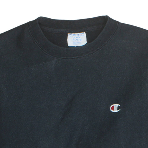 Champion Men's Black Large Pullover Sweatshirt Crew Neck Fleece