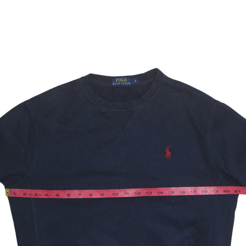 Ralph Lauren Men Blue Crew Neck Pullover Sweatshirt Size S