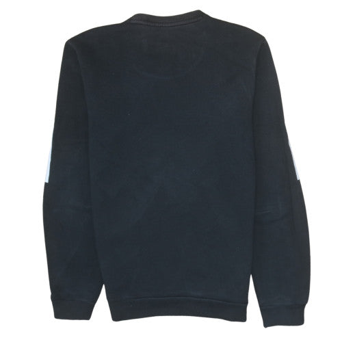Adidas Men's Black Small Crew Neck Pullover Sweatshirt