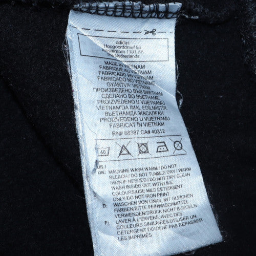 Adidas Men's Black Small Crew Neck Pullover Sweatshirt