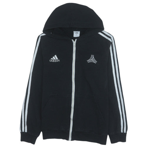 Adidas Mens Black 2XL Full Zip Hoodie with Logo Detail