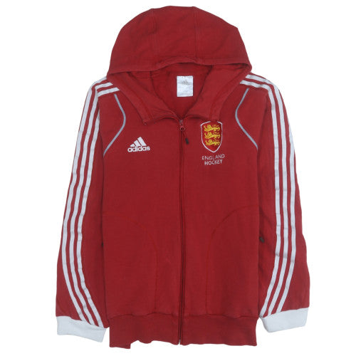 Adidas Men’s Red Full Zip England Hockey Hoodie Size M